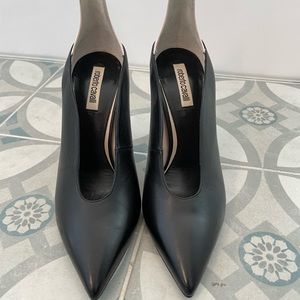 Roberto Cavalli Leather Pumps, 4” heel